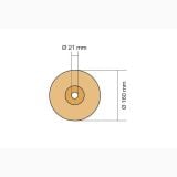 Guler Elastic Impermeabilizant Pentru Tevi Schluter KMV 21 mm – schita tehnica, desen tehnic guler circular cu diametru 21mm si 160mm