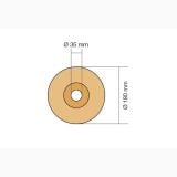 Guler Elastic Impermeabilizant Pentru Tevi Schluter KMV 35 mm – schita tehnica, desen tehnic guler cu diametre 35mm si 180mm