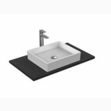Lavoar Strada Ideal Standard 50x42cm Fara Preaplin – lavoar alb pe blat negru cu baterie cromata