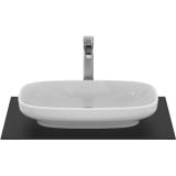 Lavoar I.Life B Ideal Standard 60x37 cm – lavoar oval alb cu baterie crom pe blat negru