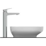 Lavoar I.Life B Ideal Standard 60x37 cm – lavoar oval alb cu baterie crom pe fundal alb
