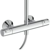 Coloana Dus cu Termostat Ideal Standard Ceratherm T25+ – baterie dus cu termostat, cromata, fundal alb