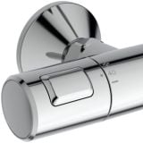 Coloana Dus cu Termostat Ideal Standard Ceratherm T25+ – detaliu, detaliu termostat cromat cu buton si afisaj temperatura
