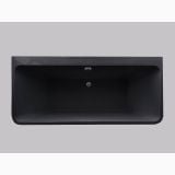 Cada Freestanding Rectangulara Tabitha Neagra 169.5x74x58.5 cm – vedere de sus, cada neagra pe fundal gri