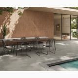 Gresie Terre Cotto Mini Irregolo 60x120 cm – ambient terasa, terasa cu piscina, masa exterior si perete decorativ, pe pardoseala