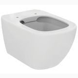 Vas WC Suspendat Rimless Tesi Ideal Standard Cu Capac Slim Alb Lucios – vas WC suspendat alb lucios pe fundal alb
