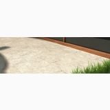 Gresie Exterior Rock Island Beige 20x20 cm – ambient terasa, terasa exterioara cu gresie bej si iarba verde, pe pardoseala