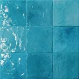 Faianta ABK Poetry Colors Turquoise Lucios 10x10 cm – noua placi turcoaz lucioase cu textura ondulata