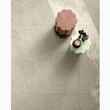 Gresie Portelanata Sensoria HSO 3 Vegetale 120x120 cm – ambient living, vedere de sus, pardoseala gresie cu masute decorative colorate