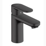 Baterie Lavoar Hansgrohe Vernis Blend 100 Finisaj Negru Mat – baterie lavoar neagra mata pe fundal alb