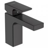 Baterie Lavoar Hansgrohe Vernis Shape 100 Finisaj Negru Mat – baterie lavoar negru mat pe fundal alb