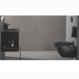 Vas WC Suspendat Tesi Ideal Standard Cu Capac Slim Soft Close Negru Mat – ambient baie, baie moderna cu vas wc negru mat suspendat, pe pardoseala si perete