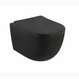 Vas WC Suspendat Tesi Ideal Standard Cu Capac Slim Soft Close Negru Mat