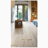 Treapta Blendart White 33x120cm – ambient dormitor, dormitor cu pardoseala lemn deschis si perete caramida