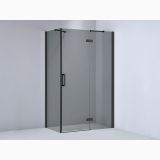 Cabina Dus Batanta Wst 02 Profil Negru Sticla Fumurie 120x90x200 cm
