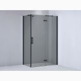 Cabina Dus Batanta Wst 02 Profil Negru Sticla Fumurie 120x80x200 cm