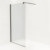 Paravan De Dus Tip Walk-In Finisaj Profil Negru 110x200 cm