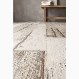 Gresie Blendart Natural Craft 30x120 cm – ambient living, pardoseala aspect lemn alb patinat, banca lemn