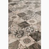 Gresie Patchwork Classic 02 20x20 cm – ambient, pardoseala cu model patchwork multicolor, model floral geometric