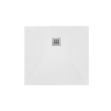 Cadita Dus Compozit Roca Alb 90x90 cm