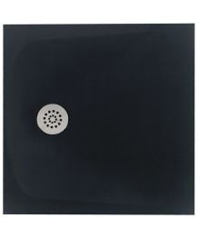 Cadita Dus Compozit Tonda Negru 80x80 cm