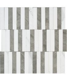 Mozaic pe plasa Statuario Lux Stripe 27.2x29 cm
