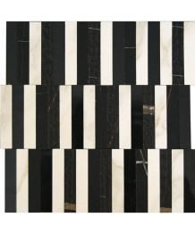 Mozaic pe plasa Sahara Noir Stripe 27.2x29 cm