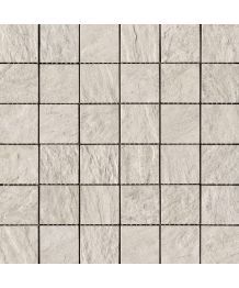 Mozaic pe plasa Stone D Mosaico A Quarzite Bianca 30x30 cm