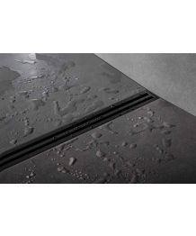 Capac Rigola Kerdi Line Vario Wave Negru Mat L120 cm