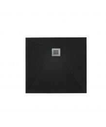 Cadita Dus Compozit Roca Negru 80x80 cm 