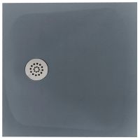 Cadita Dus Compozit Tonda Gri 90x90 cm