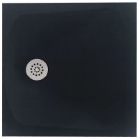 Cadita Dus Compozit Tonda Negru 90x90 cm