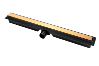 Rigola Dus Liniara Slim FDesign Kleome Negru-Roz Auriu