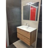Set Mobilier Baie Suspendat Harmony Rovere Nodato L 80 cm