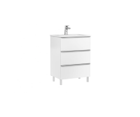 Mobilier Baie Pe Prdoseala Shona Cu 3 Sertare Alb Mat 60x46x85 cm