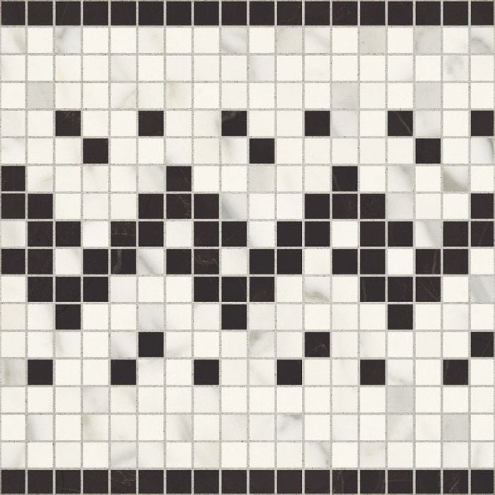 Gresie Decor Frammenti Greca Multicolor White 20x20 cm