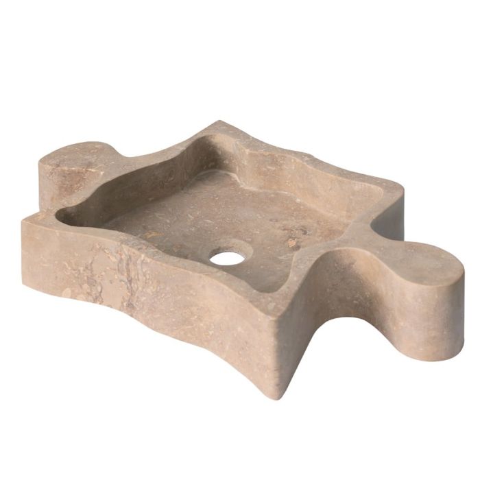 Lavoar Piatra Puzzle Travertino Noce 69x44,5 cm