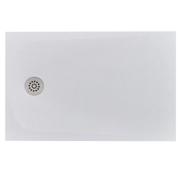 Cadita Dus Compozit Tonda Alb 80x120 cm