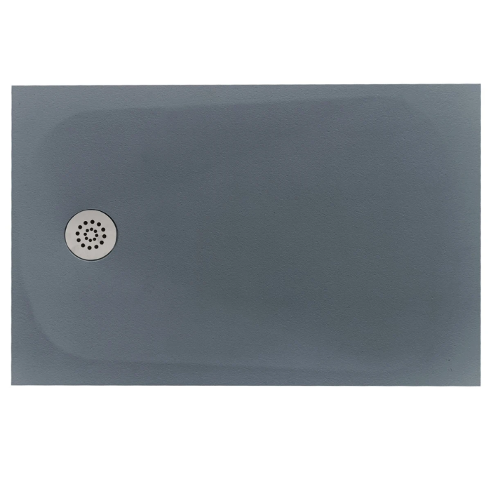 Cadita Dus Compozit Tonda Gri 80x120 cm