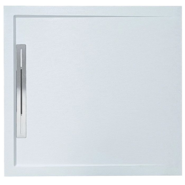 Cadita Dus Compozit cu Rigola Unika Alb 80x80 cm