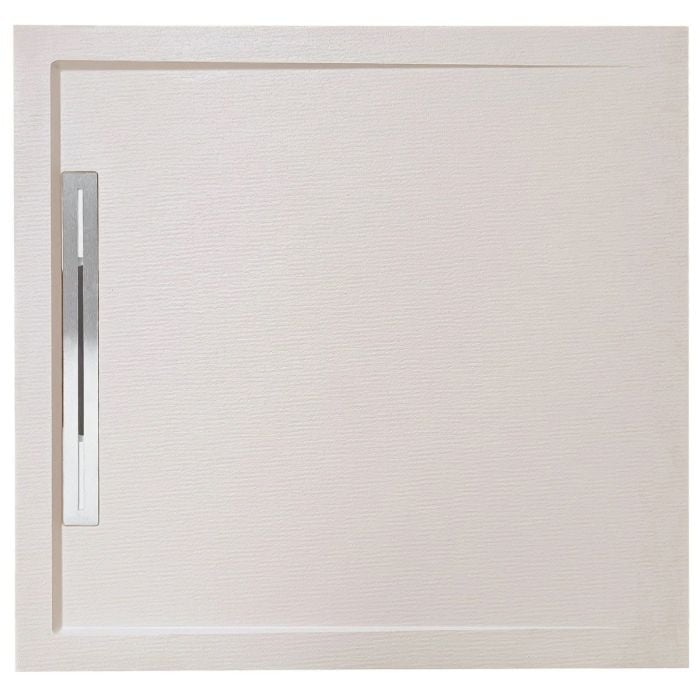 Cadita Dus Compozit cu Rigola Unika Crem 80x80 cm
