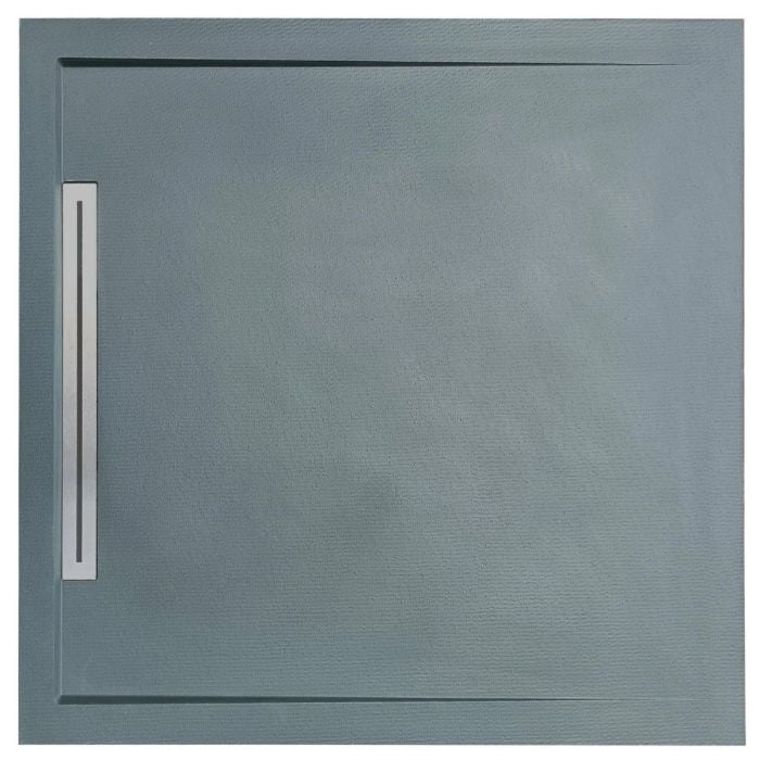 Cadita Dus Compozit cu Rigola Unika Gri 80x80 cm