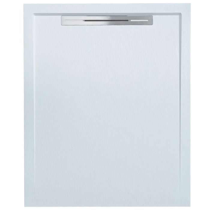 Cadita Dus Compozit cu Rigola Unika Alb 80x100 cm