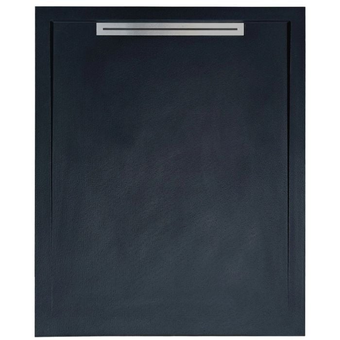 Cadita Dus Compozit cu Rigola Unika Negru 80x100 cm