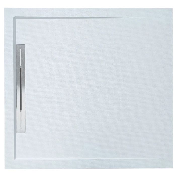 Cadita Dus Compozit cu Rigola Unika Alb 90x90 cm