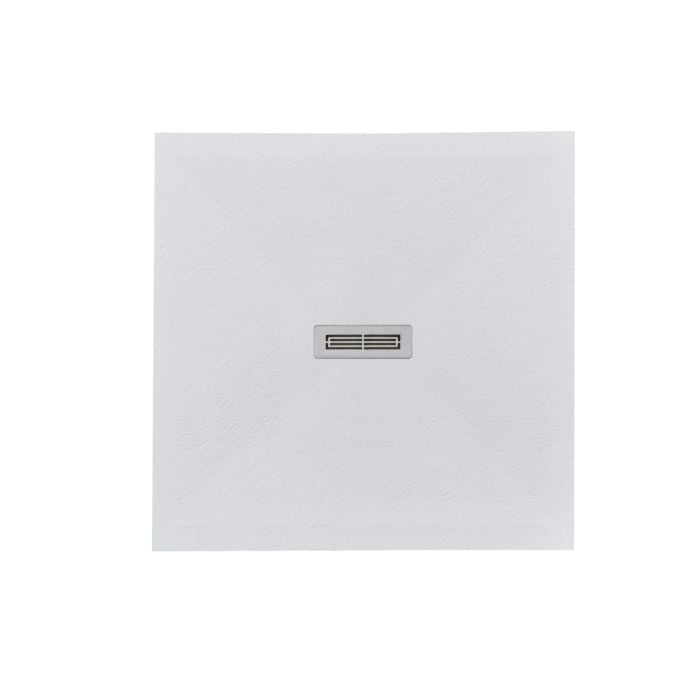 Cadita Dus Compozit Quadra Alb 80x80 cm