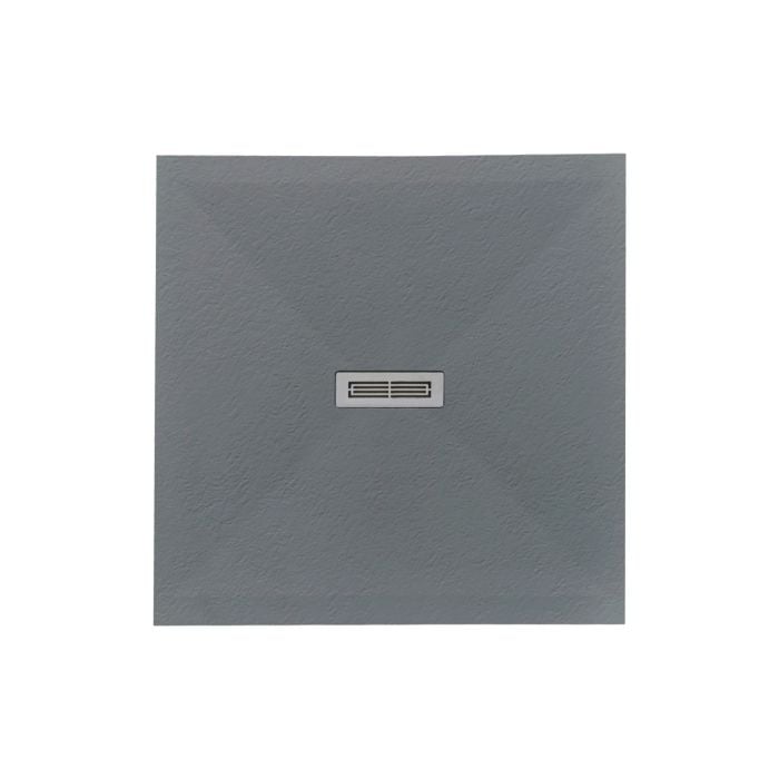 Cadita Dus Compozit Quadra Gri 80x80 cm