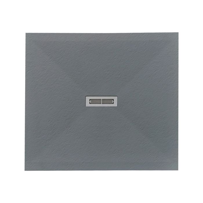 Cadita Dus Compozit Quadra Gri 90x100 cm
