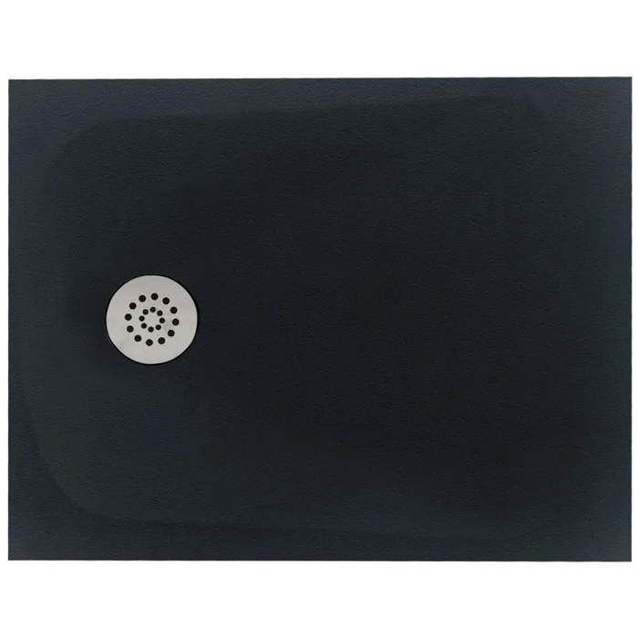 Cadita Dus Compozit Tonda Negru 70x90 cm