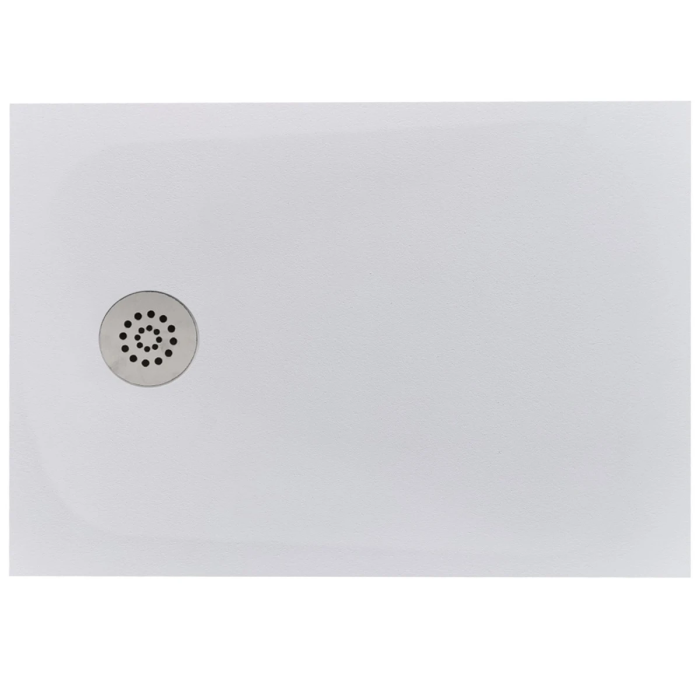 Cadita Dus Compozit Tonda Alb 70x100 cm